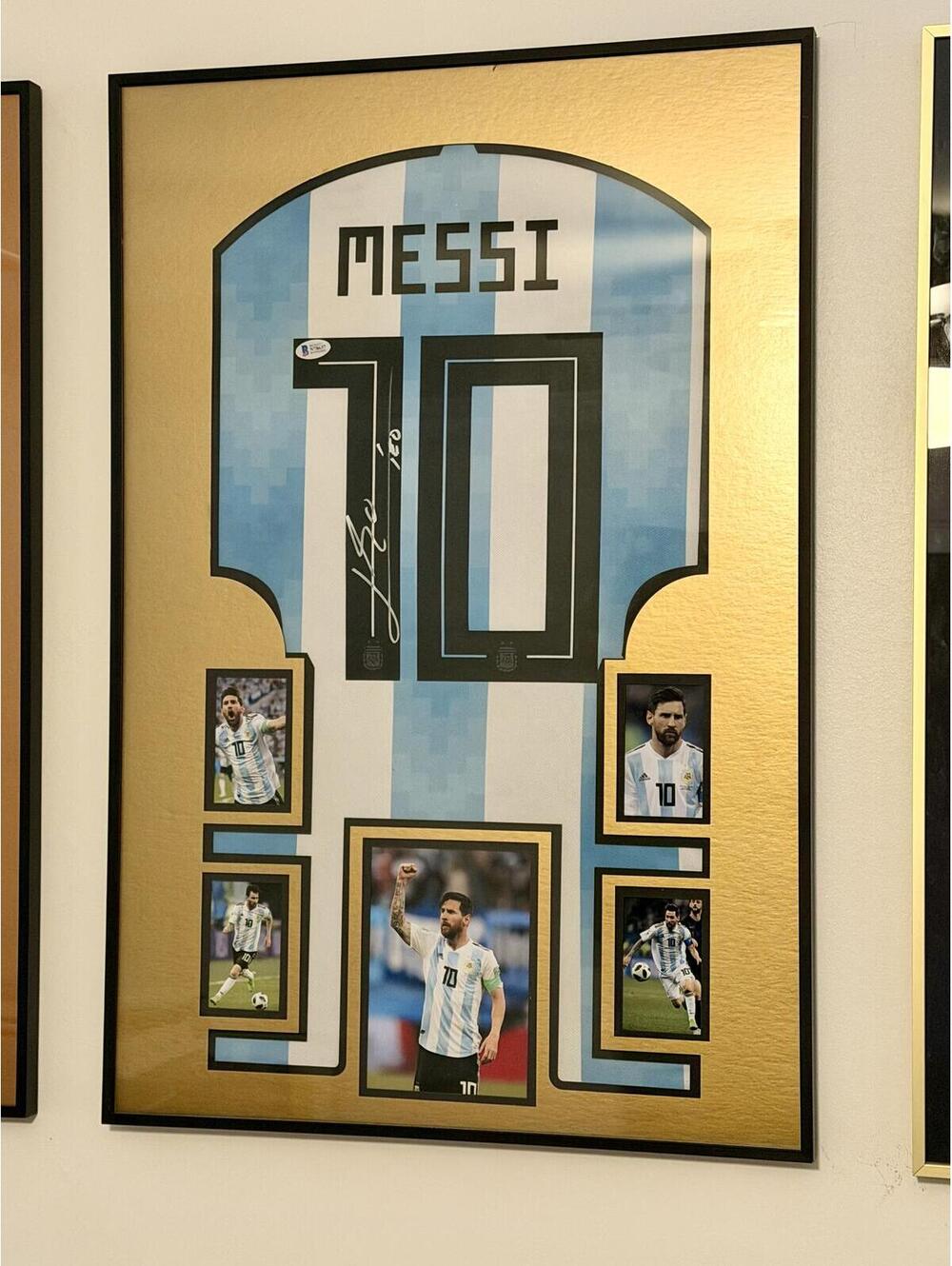 Lionel Messi Hand Signed Argentina 2018 Jersey Beckett COA